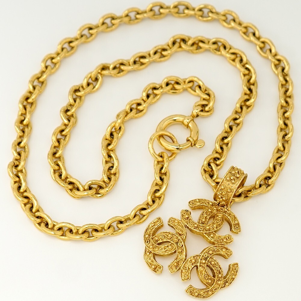 Chanel Triple Cc Logos Necklace 35' #354924C14B